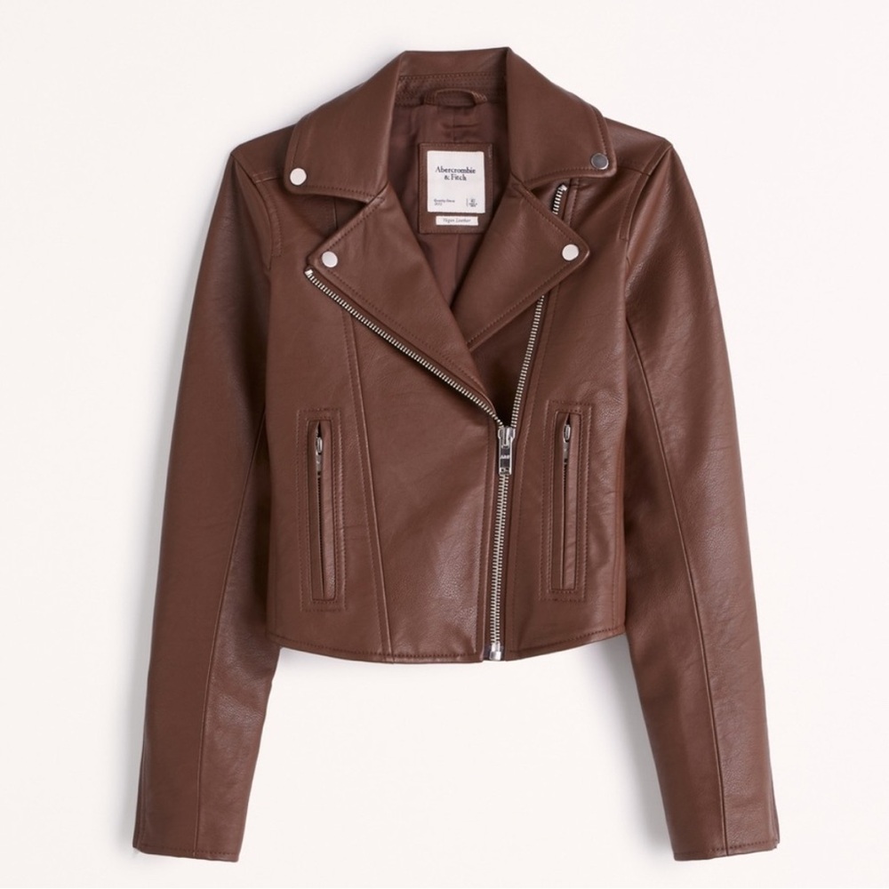 Abercrombie and Fitch Brown Leather Jacket